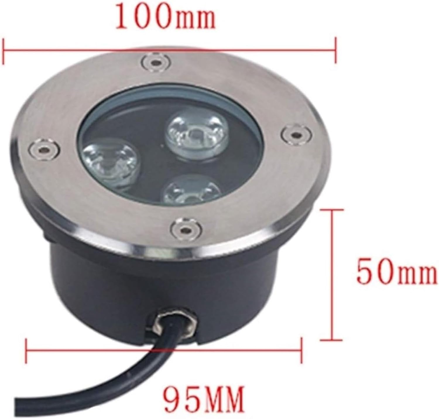Ultradünne 3 W LED-Bodenleuchten, IP67, wasserdicht, Außeneinbaubeleuchtung für Garten, Hof und Terrasse, schlanke Landschaftslichter, 4 Stück für Weg und Deck