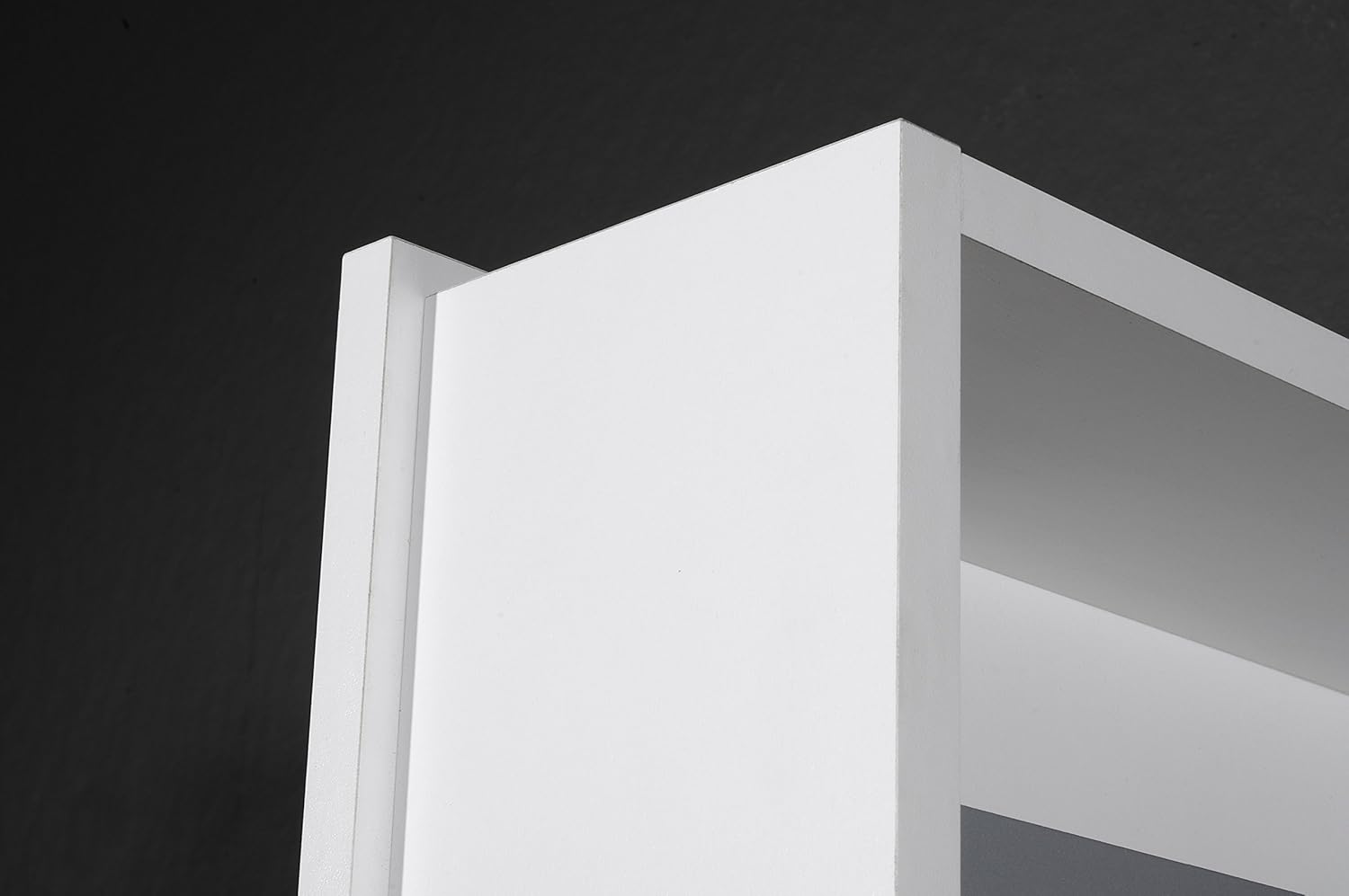 Germania Drehschrank 1189-84, in Weiß, mit verspiegelter Front, 50 x 195 x 18 cm (BxHxT)