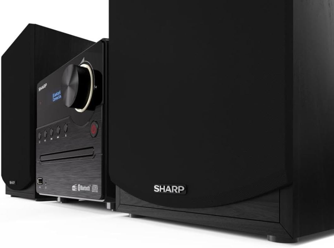 SHARP XL-B517D (BK) Stereo Sound System (45 Watts, Digital Radio with DAB+ and FM Tuner, Bluetooth) Black