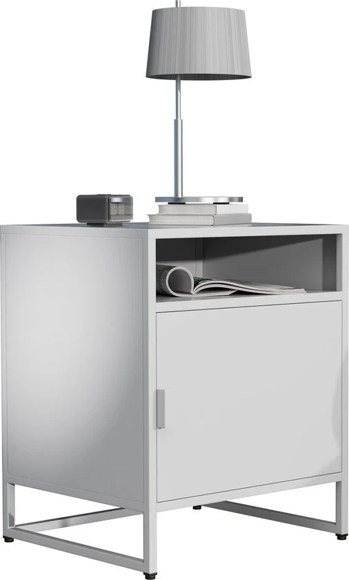 Comodino consolle H. 55 x L. 45 x P. 40 cm Bianco