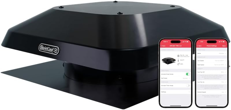 Quietcool AFR SMT PRO-2.0 Smart Roof Attic Fan, 1922 CFM