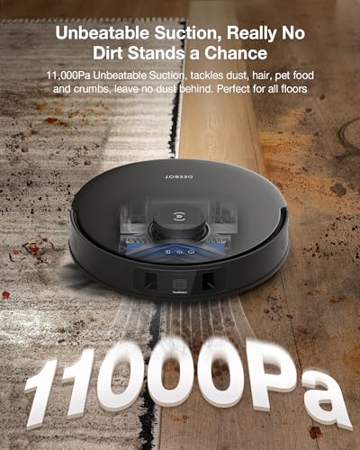 ECOVACS DEEBOT T30S Care Robot Vacuum and Mop, 11000Pa, ZeroTangle Technology, TruEdge Adaptive Edge Mopping, Hot Water Mop Washing, Self Emptying, Self Refilling, Auto Mop Lifting, Obstacle Avoidance