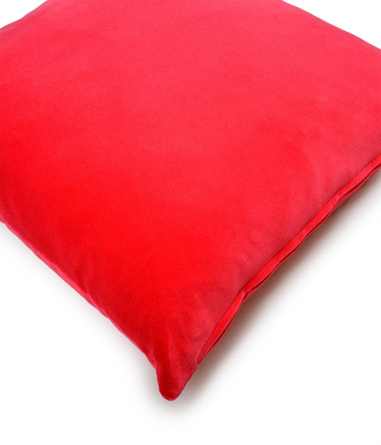 Silk Velvet Cushion-Cerise Pink