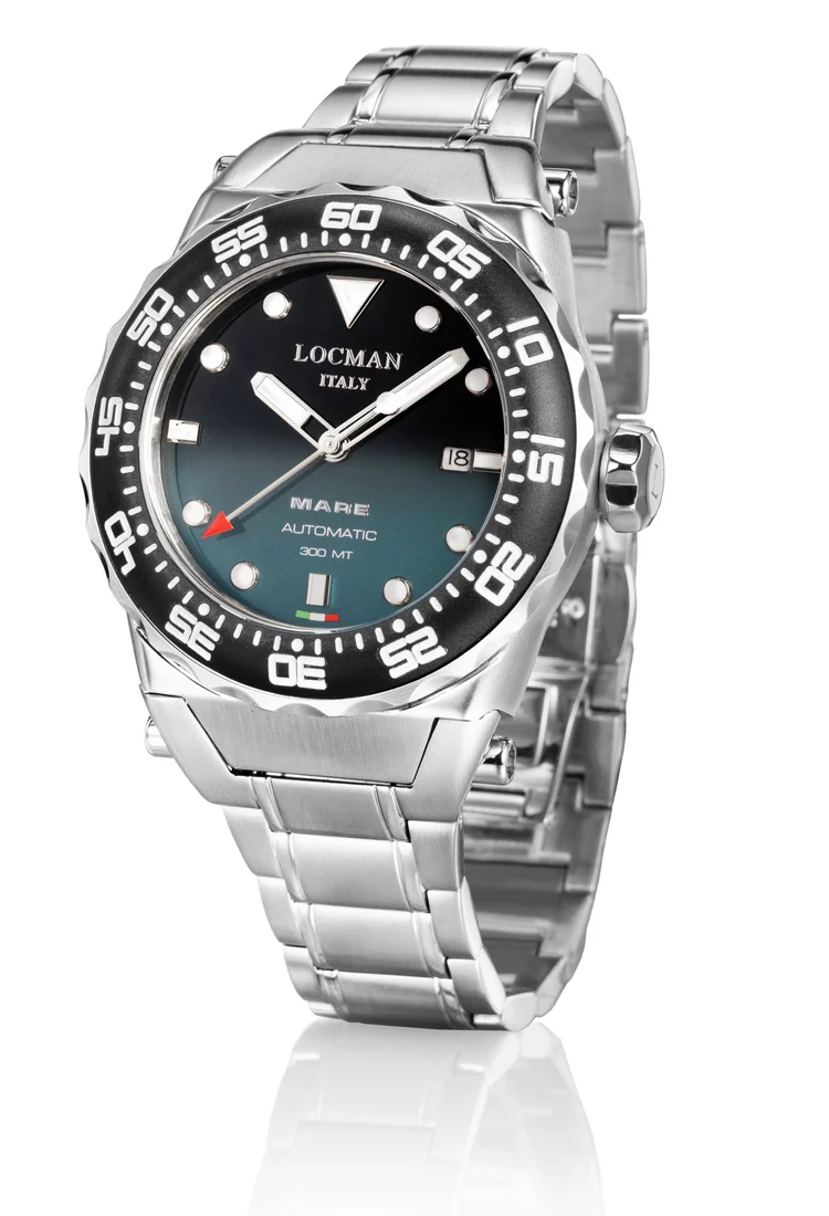Orologio Locman Mare quadrante verde bracciale acciaio 0559A26A-00KLNKB0