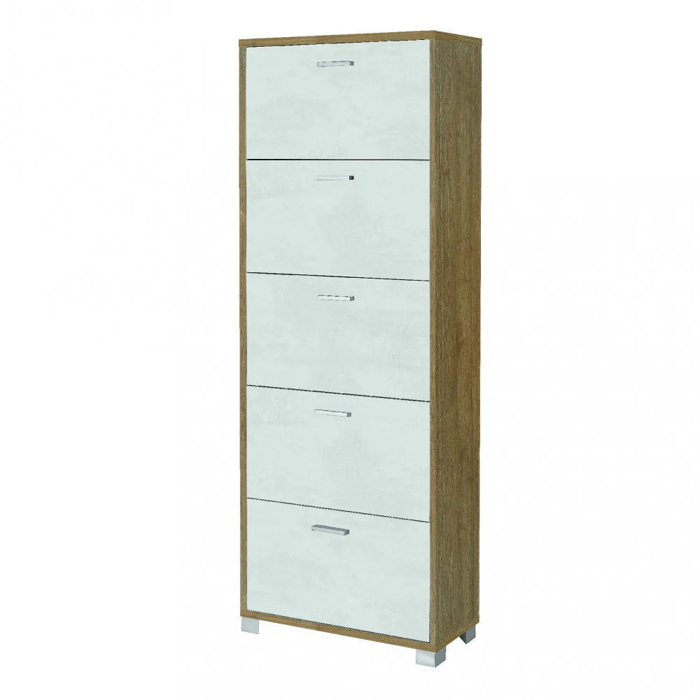 Scarpiera con ante per interno, elegante, resistente con montaggio facile 70 x 29 cm