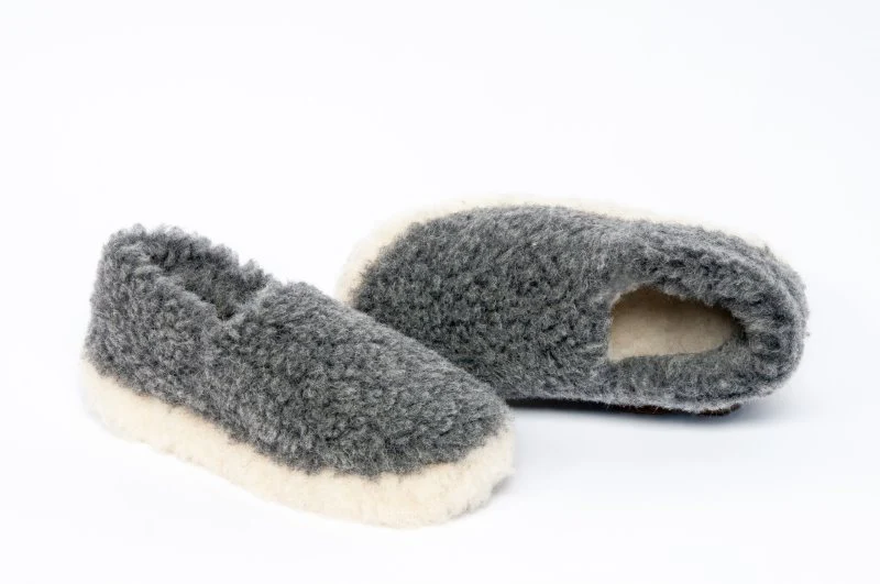 Merino Wool Slippers , Graphite