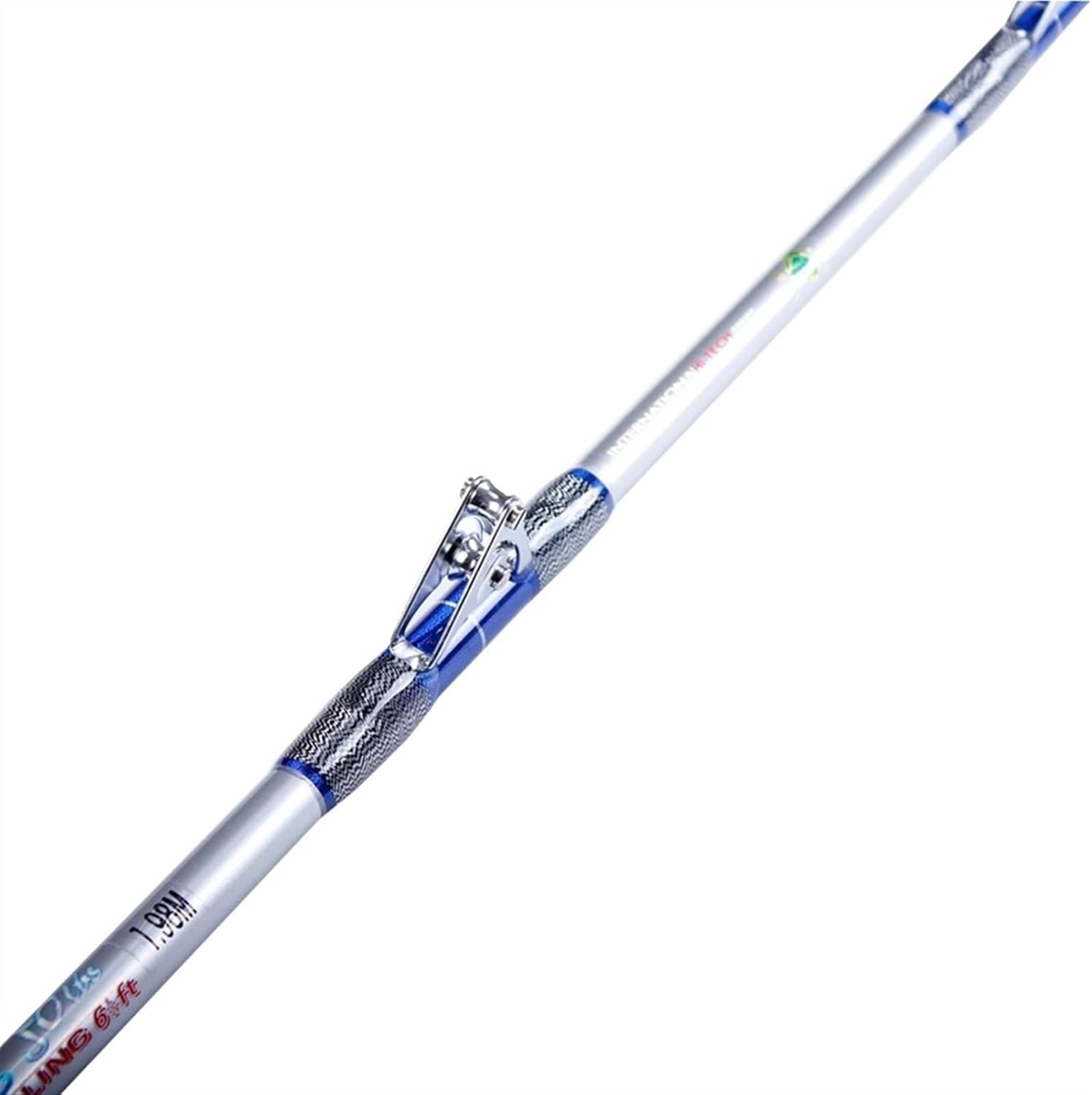 Angelrute Panfish Angelrute Schwerlastboot Angelrute 1,98 m / 2,1 m Trollingstange mit Rollenführungen Salzwasserstange aus Kohlenstoff für Baitcasting