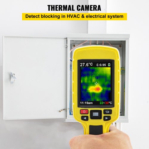 VEVOR Infrarot-Wärmebildkamera 3600 Pixel, IR Thermokamera USB Thermografie Thermal Kamera Infrarotkamera mit LCD-Bildschirm, Thermodetektor Temperaturbildkamera -20°C~500°C Temperaturbereich