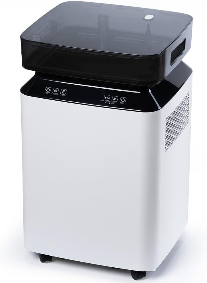 Deumidificatore Industriale Professionale Elettrico: 80L/24h per Grandi Ambienti 170㎡Pompa Scarico Continuo Antimuffa Portatile con Ruote per Casa/Bagno/Ufficio/Garage/Cantina/Stanza/Armadio