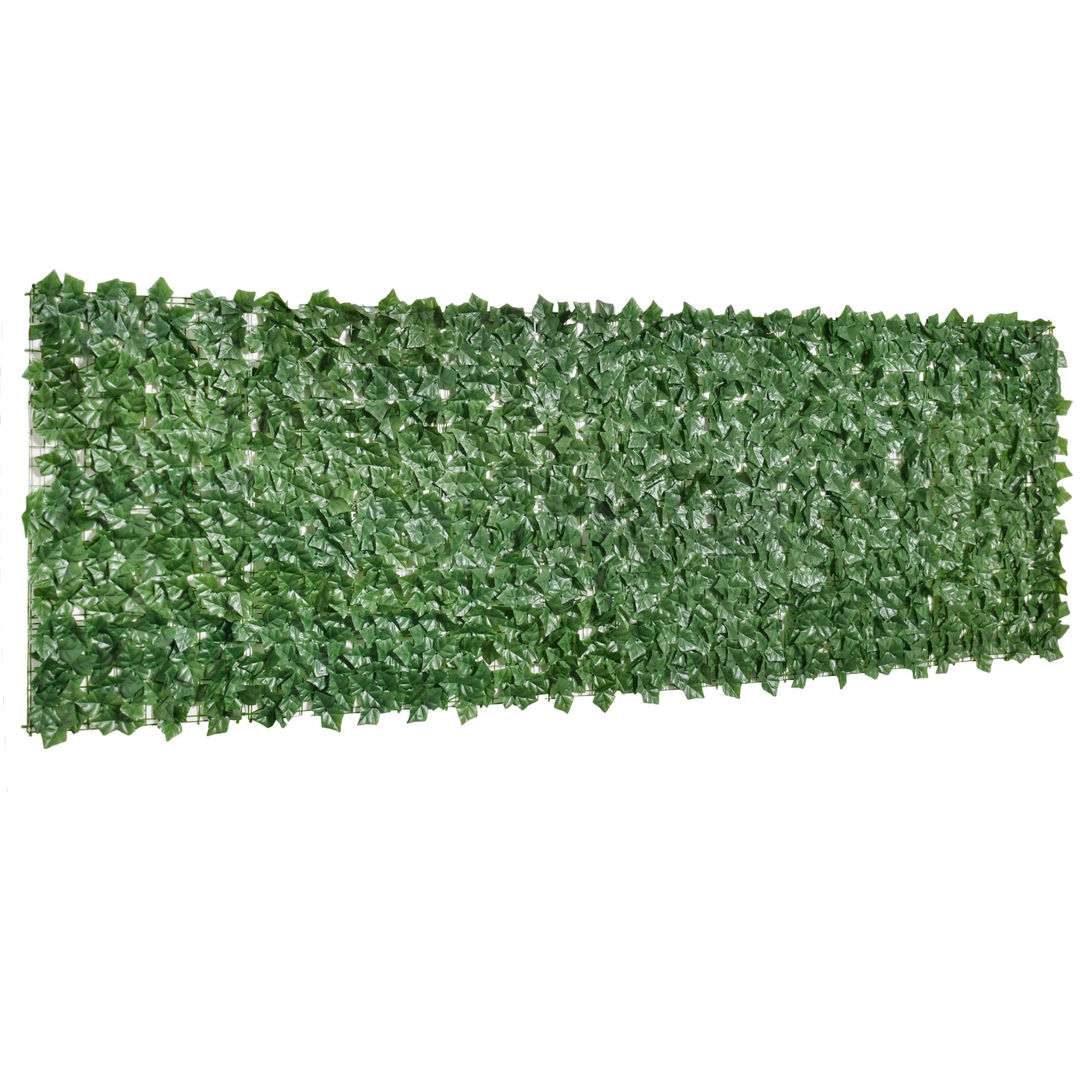 Outsunny Künstlicher Hecken Sichtschutz, UV Geschützt Sichtschutz, Grün Balkon Sichtschutz, Zaun Sichtschutzgitter mit Blättern, Hecken Zaun, WandKünstliche 300 x 100 cm für Garten Hochzeit
