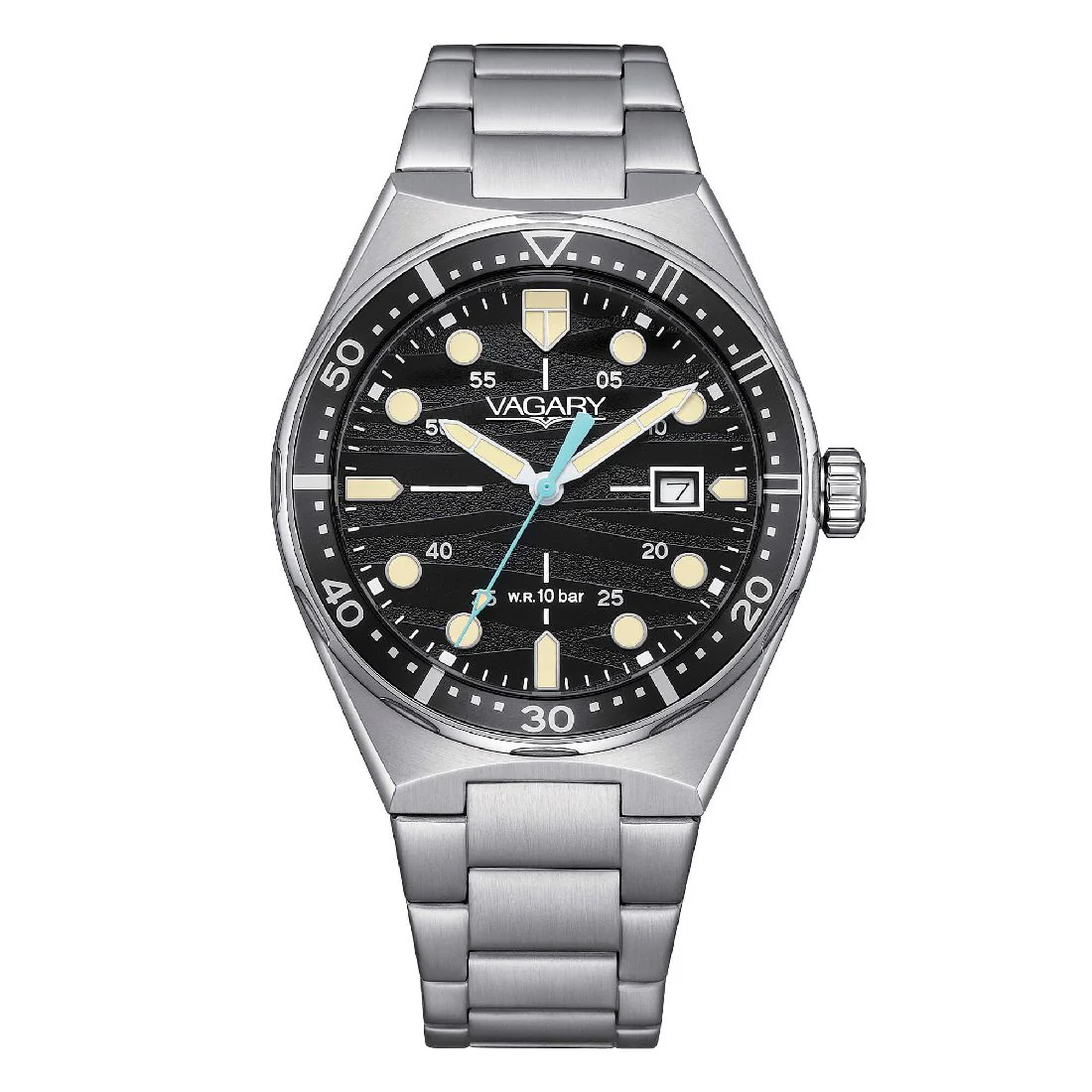 Orologio Vagary Aqua39 quadrante nero in acciaio IB9-514-51