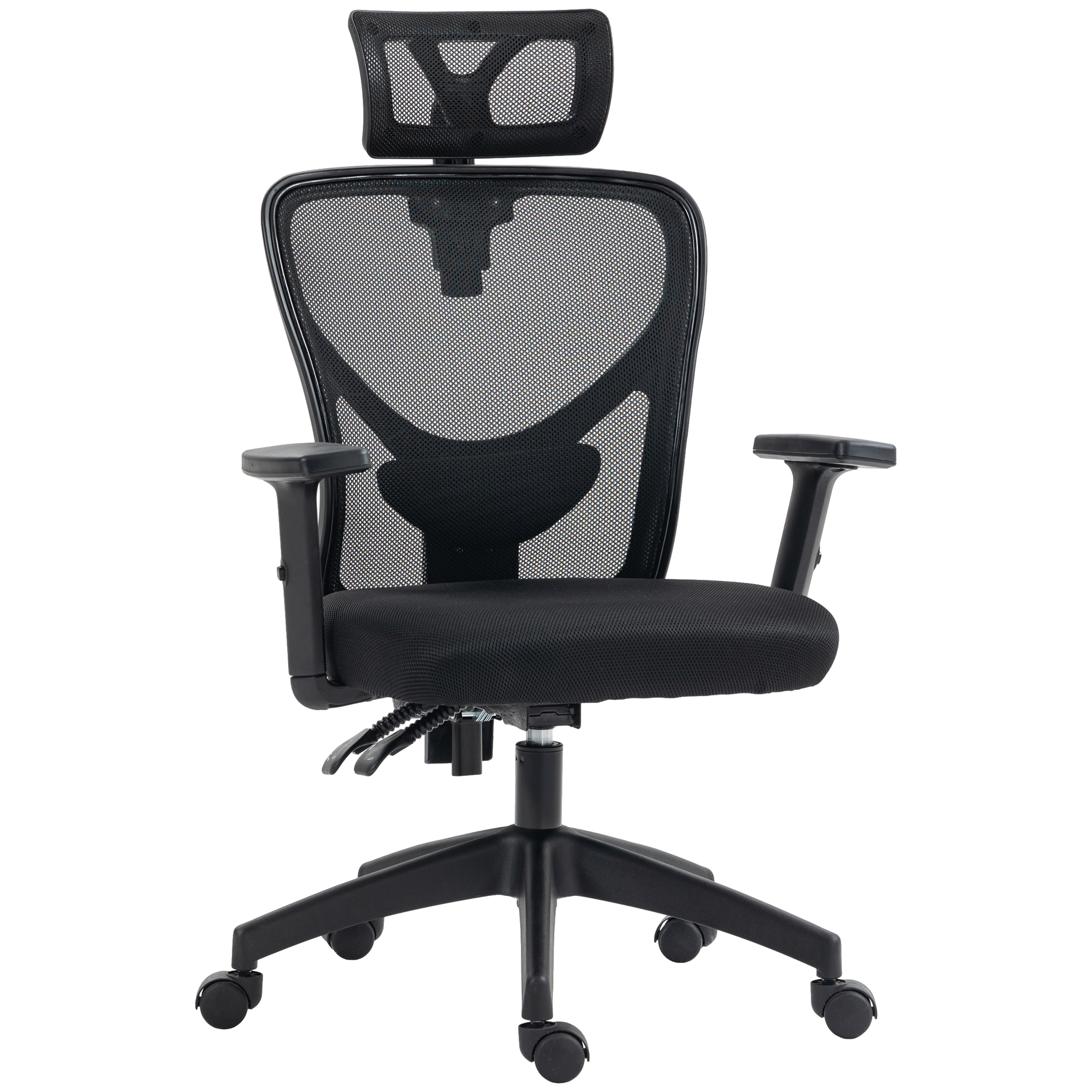 Vinsetto Bürostuhl Bürostuhl Manager ergonomische neigbare schwenkbare Mesh-Stoff schwarz