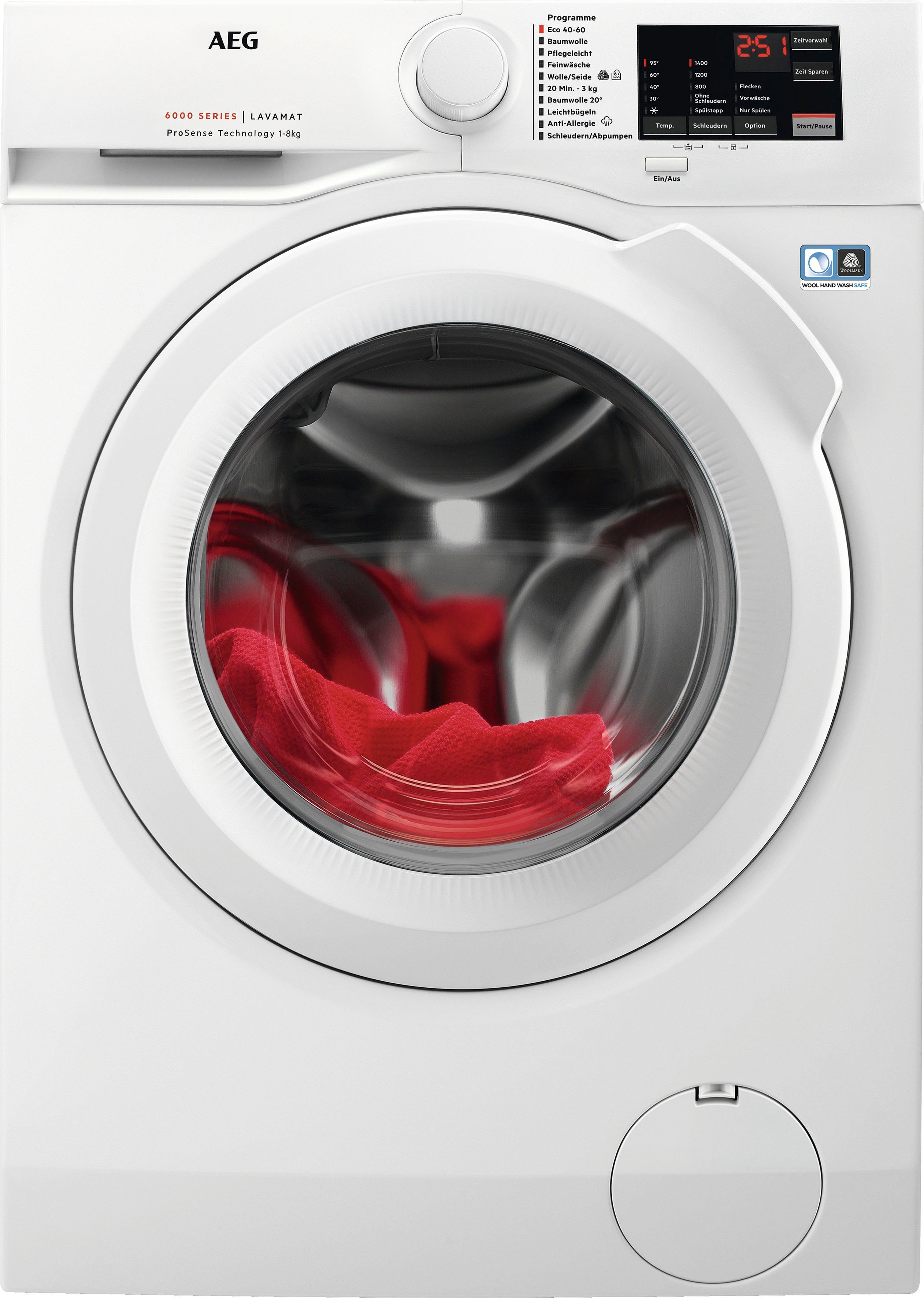 Waschmaschine Serie 6000 mit ProSense-Technologie L6FA48FL