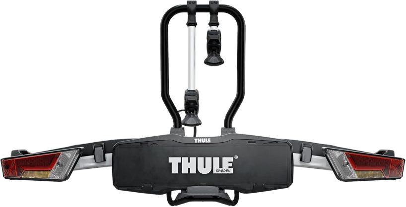 Thule EasyFold XT bike rack for towbar, 2 bikes, silver