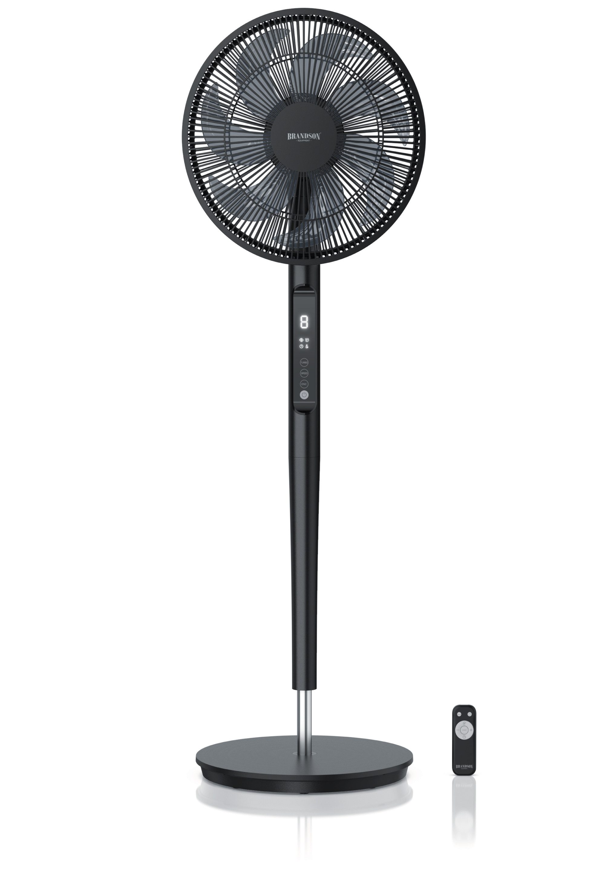 Standventilator DC, leise, energiesparend, Oszillation, Timer, Fernbedienung, 19 Watt