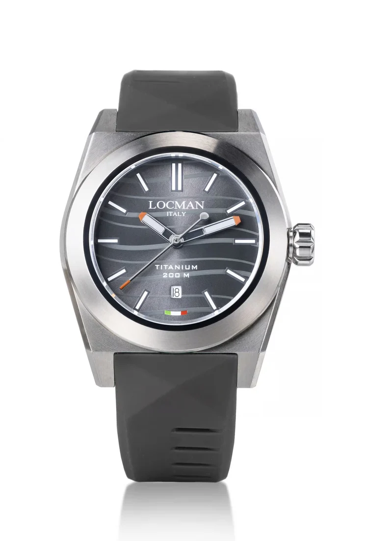 Orologio Locman Stealth Titanio nero sunray silicone 0223T01S-00BKRDSK