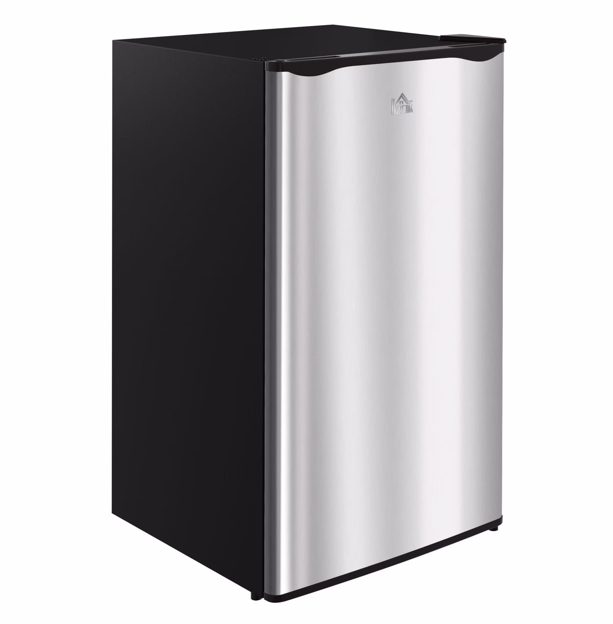 3.2 Cu.Ft Mini Fridge Freezer, Single Door Refrigerator with Adjustable Thermostat, Dorm Fridge, Compact Refrigerator for Bedroom, Apartment, Silver