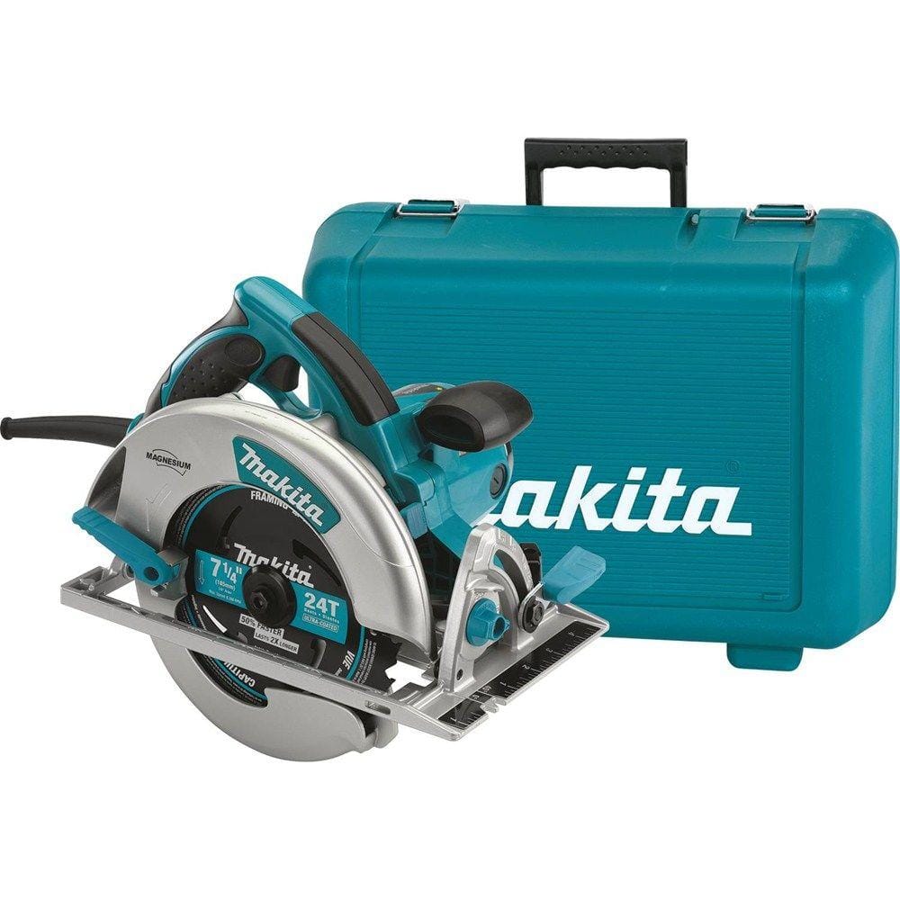 15 Amp 7 1/4 in. Corded Lightweight Magnesium Circular Saw with LED Light, Dust Blower, 24T Carbide blade, Hard Case 5007MG