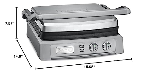 Cuisinart GR 150P1 Deluxe Electric Griddler, Stainless Steel: Electric Contact Grills: Home & Kitchen