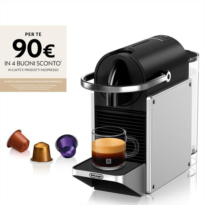 DE LONGHI - Macchina da caff&egrave; Pixie EN127.S capsule Nespresso-silver