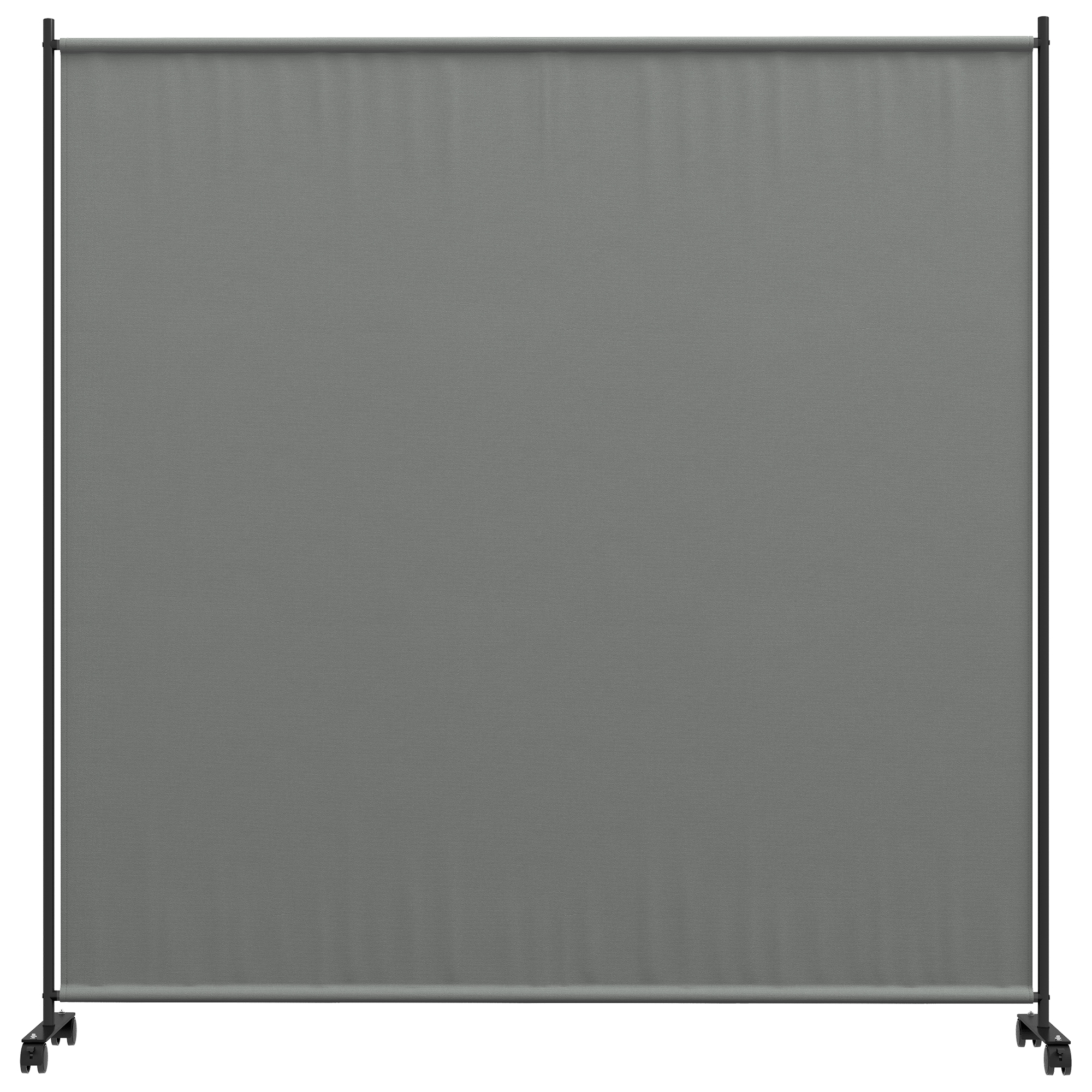 Outsunny Garten Windschutz Sichtschutz Paravent auf Rollen für Garten, Terrasse, Balkon - Maße 183L x 30B x 181H cm - Grau