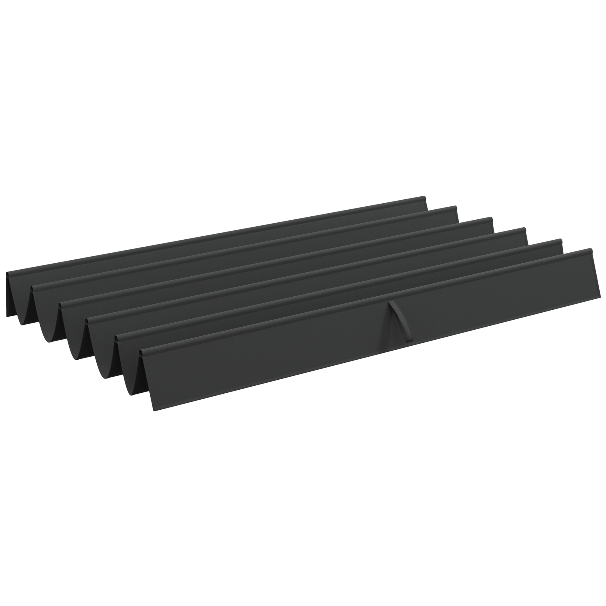 Outsunny Ersatzplane für 3x3m Pavillons, mit Wasserablauflöchern, 2,50 x 2,55 m, Dunkelgrau
