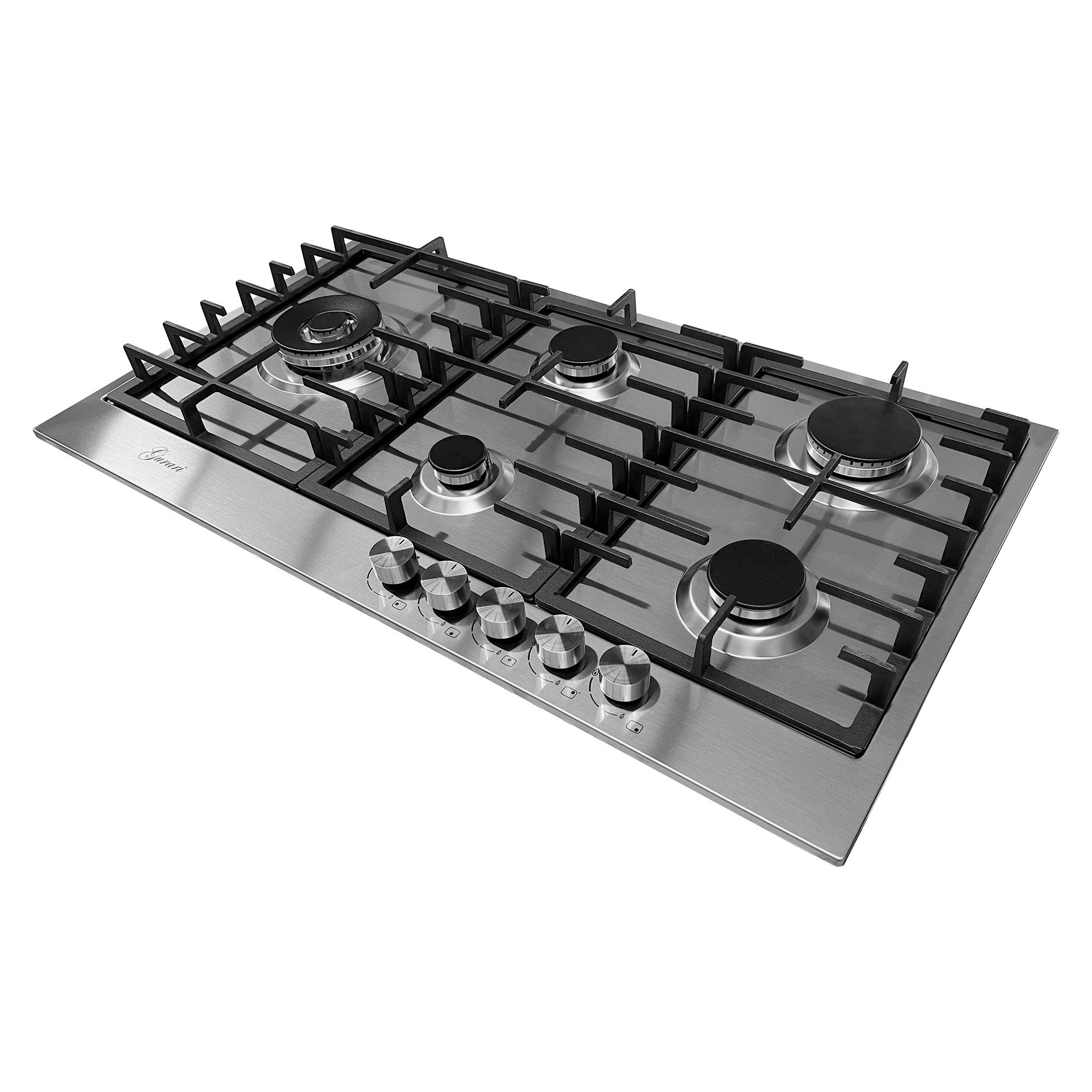Gas-Kochfeld GCH FG 905 VPGL 90 cm, Edelstahl, 4,0 KW WOK, 5 Gasbrenner,Erdgas, FL.Gas