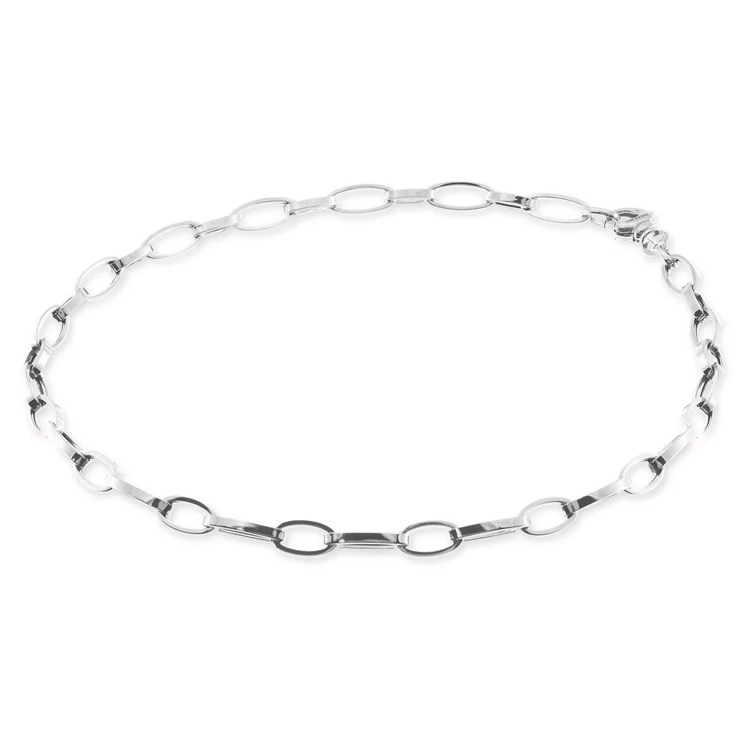 Collana Unoaerre 5386 girocollo maglie ovali in argento