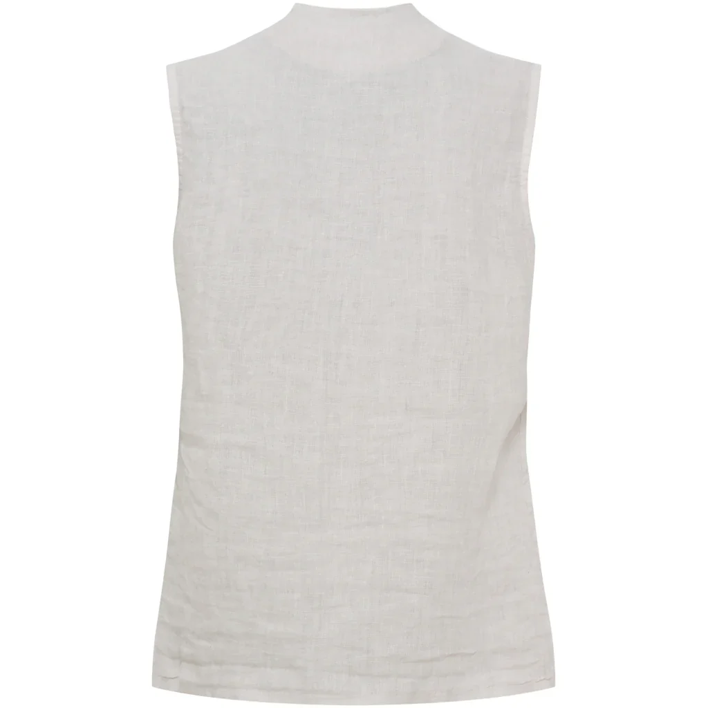 Wrap-Front Linen Top �C Latte | Women's Luxury Linen Top