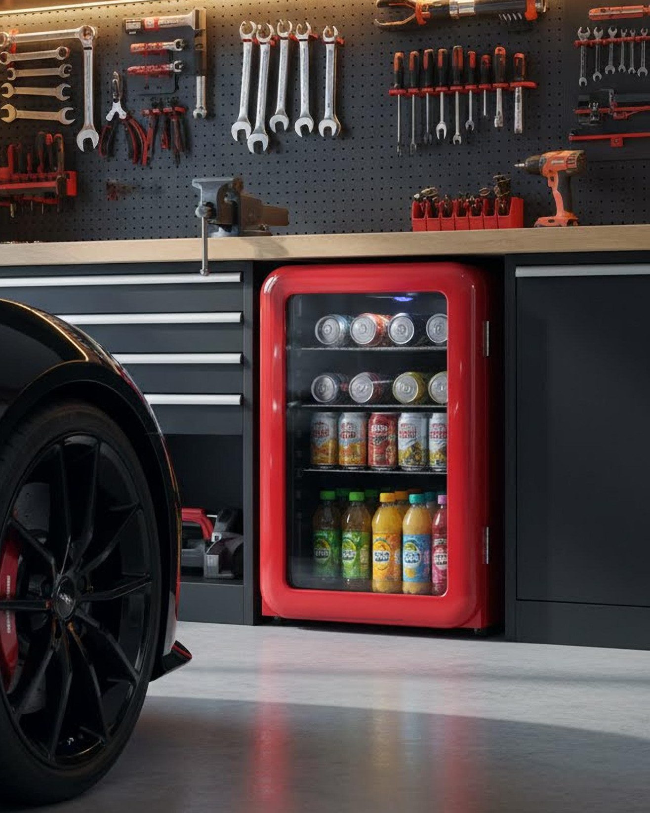 Getränkekühlschrank HBC115ERRH red