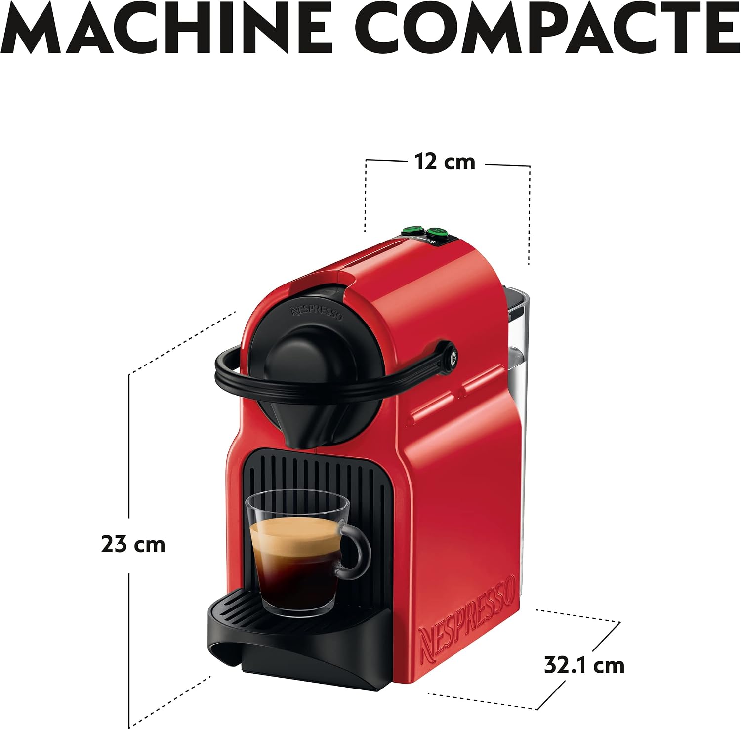 Krups macchina da caffè nespresso rossa automatica da 19 bar yy1531fd