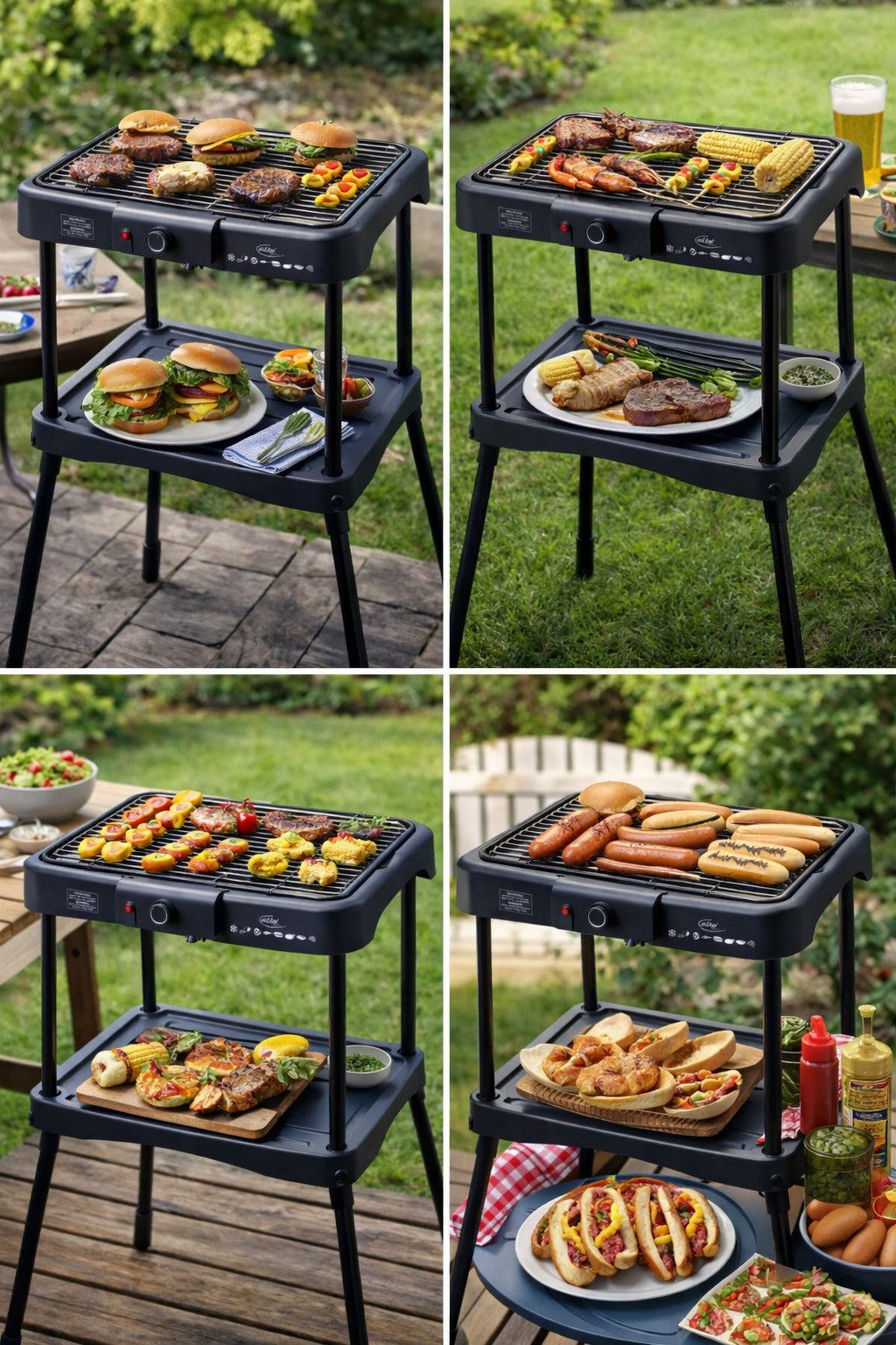 Elektrogrill Standgrill und Tischgrill 2in1