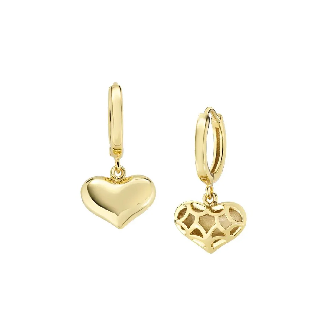 Orecchini Amen dorati con pendente a cuore ORCULIG1