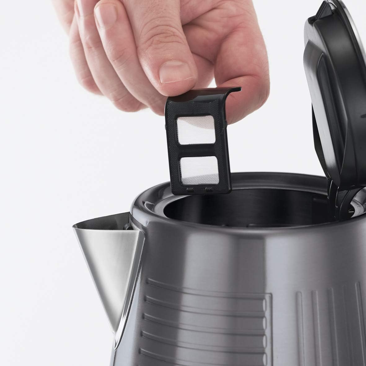 Russell Hobbs GeoSteel Frühstückset Toaster, Wasserkocher und Kaffeemaschine