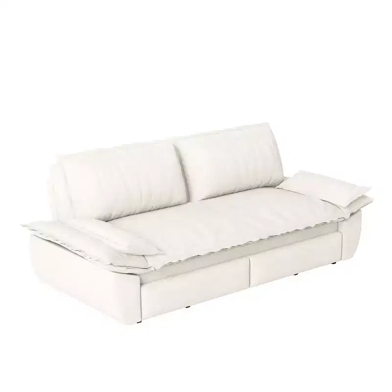 3-in-1 Convertible Queen Sleeper Sofa with Velvet Upholstery