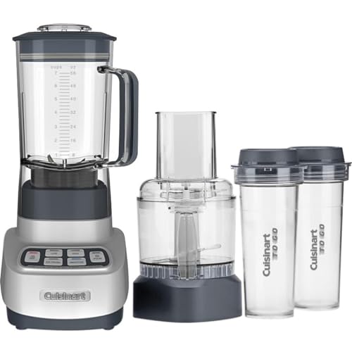 Cuisinart BFP 650GM Velocity Ultra Trio 1 HP Blender/Food Processor with Travel Cups, Gun Metal compact 9: Home & Kitchen