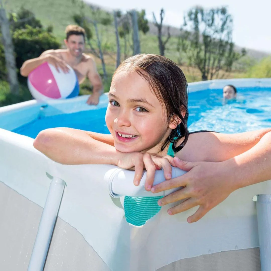 2025 Intex Prism Frame™ Set di piscina ovale da montare, 16,6 x 9 piedi x 48 pollici