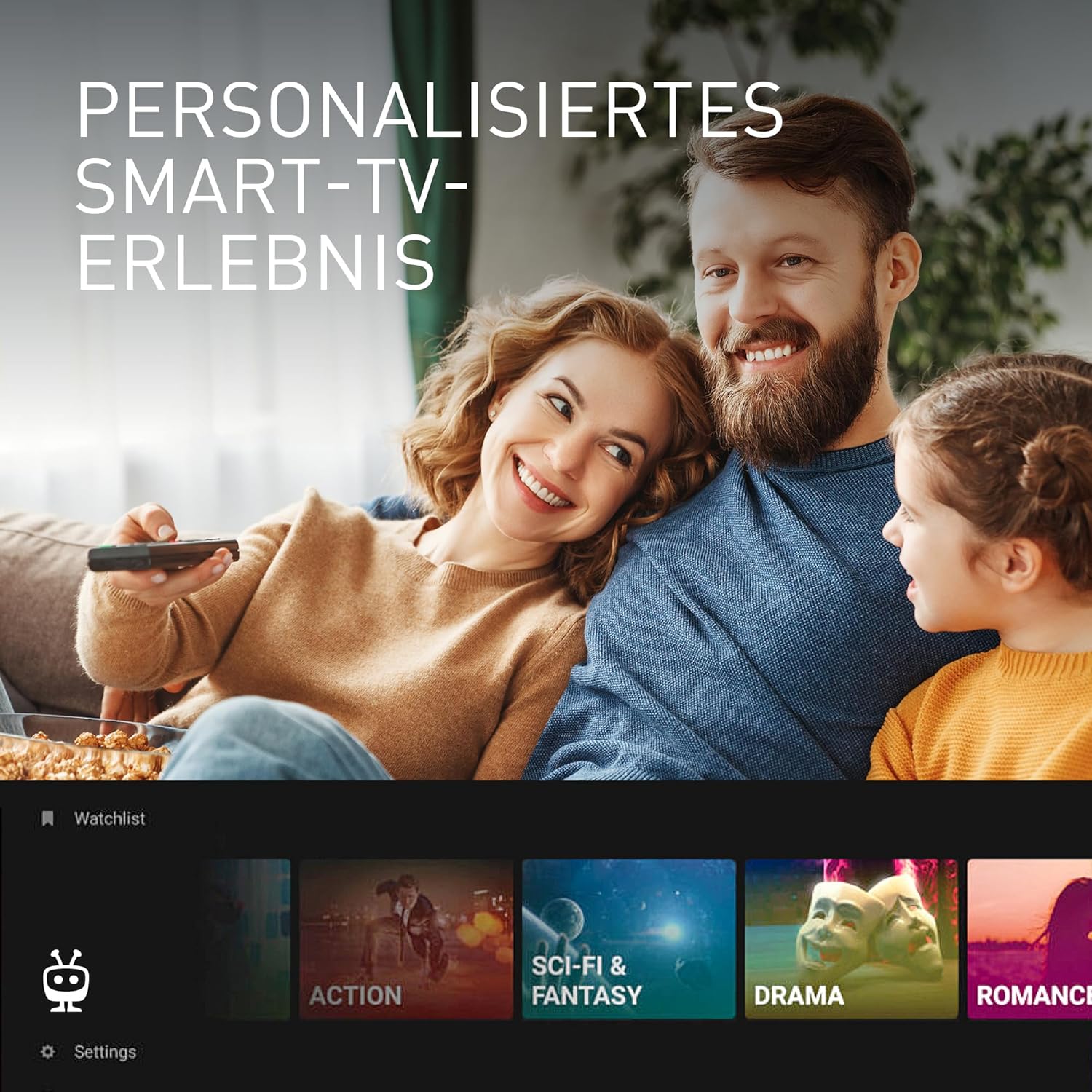 Panasonic TB-43W61AEZ, W61 Serie, 43 Zoll, 4K Ultra HD LED Smart TV, 2025, TiVo, Dolby Vision & Atmos, Game Mode Plus, Alexa & Google Sprachsteuerung, Schwarz