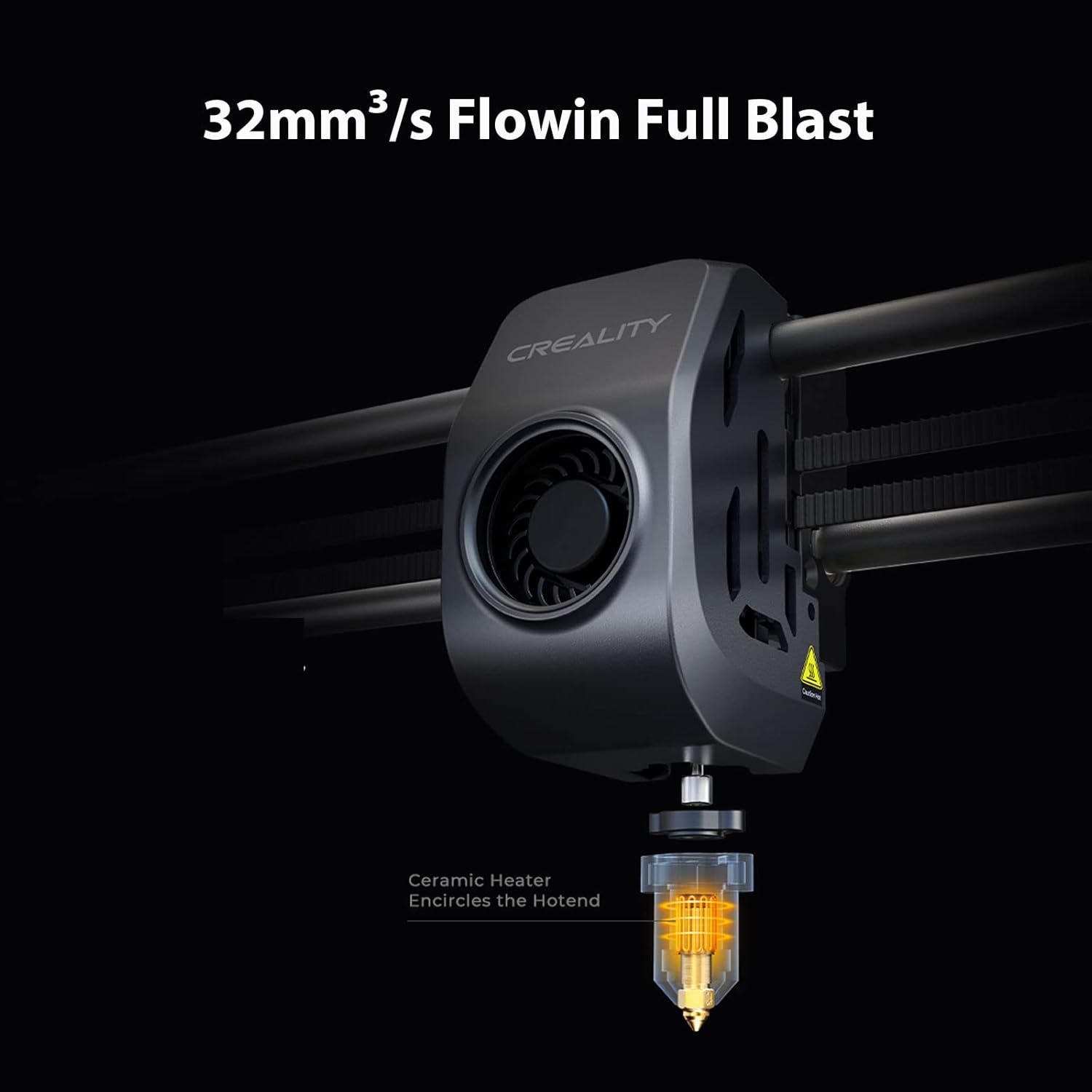 Creality K1 Speedy 3D Drucker, 600 mm/s Druckgeschwindigkeit, FDM 3D Printer, 32m³/s Flow-Hotend, Doppellüfter, Fernüberwachung, Automatischer Nivellierung und Touchscreen, 220x220x250mm