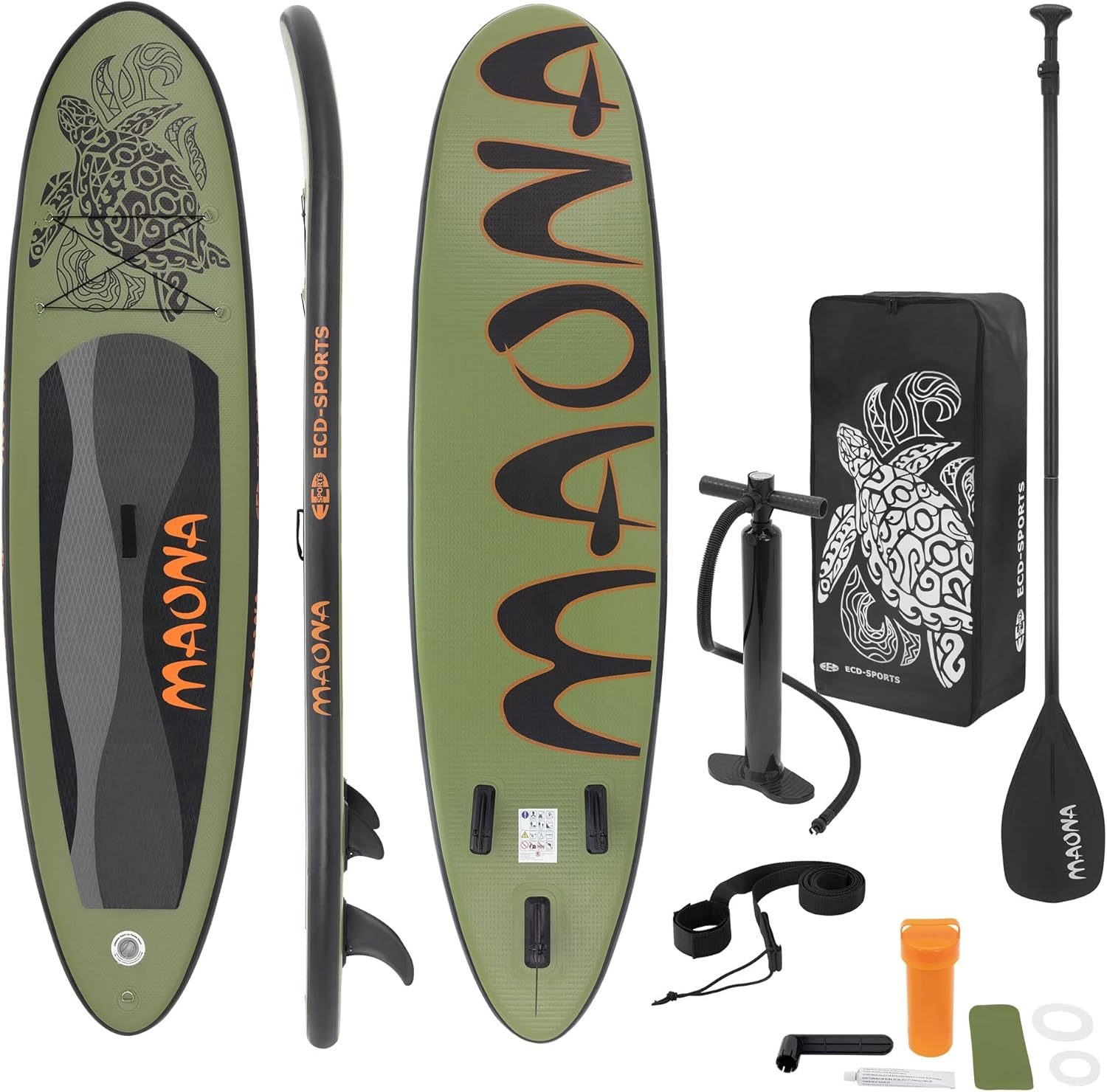 ECD Germany Stand Up Paddle Board 305/308/320 cm 120/150 kg Spessore 10/15 cm Tavola da SUP Gonfiabile Surfboard Diversi Colori e Modelli Pagaia in PVC con Pompa Borsa da Trasporto e Accessori
