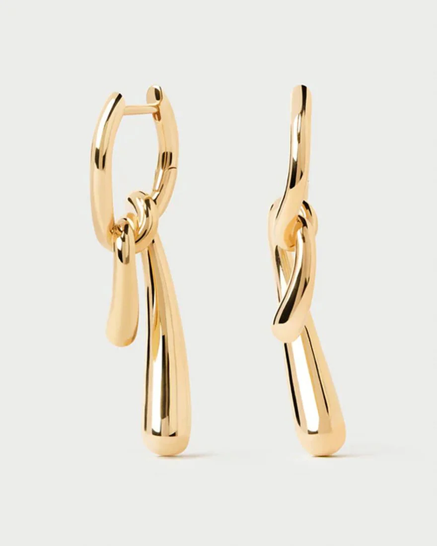 Orecchini PdPaola Large Twist in argento dorato AR01-D27-U