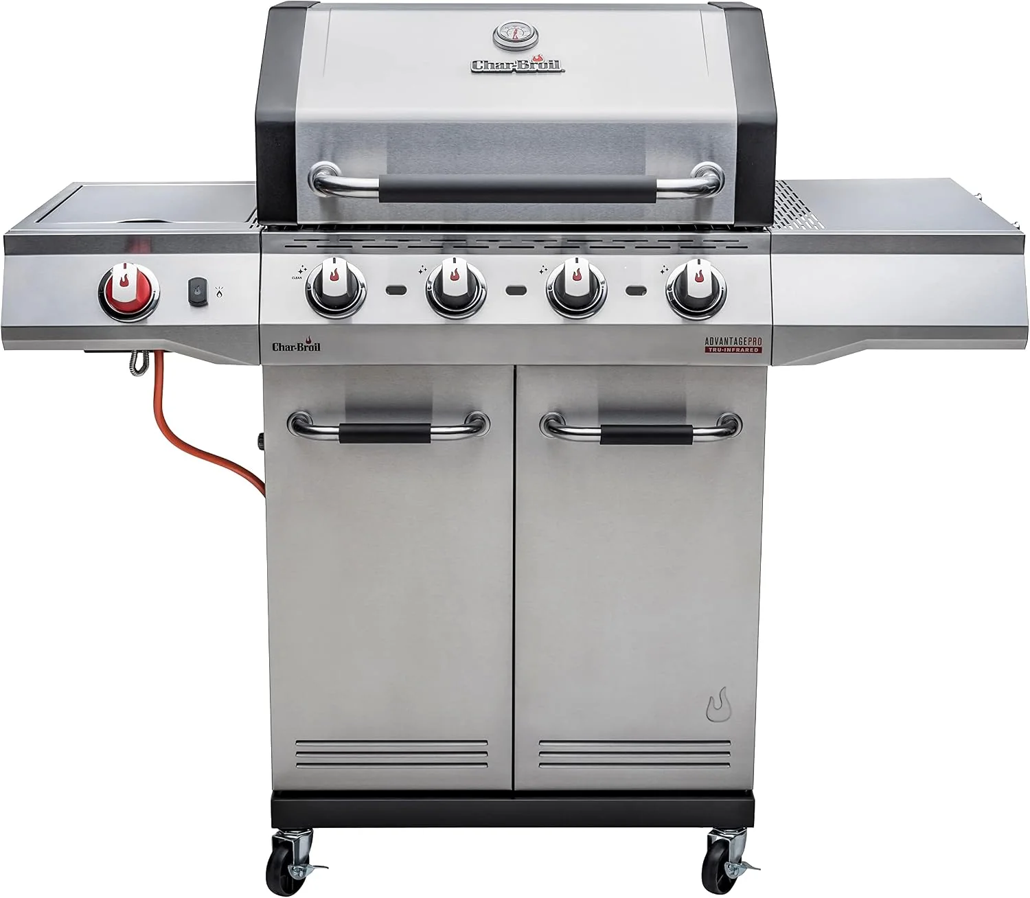 Charbroil Gasgrill, Silber/Schwarz, Char-Broil Advantage PRO S 4 Brenner, TRU-Infrared, 900°C Sear-Brenner, Grillpfanne