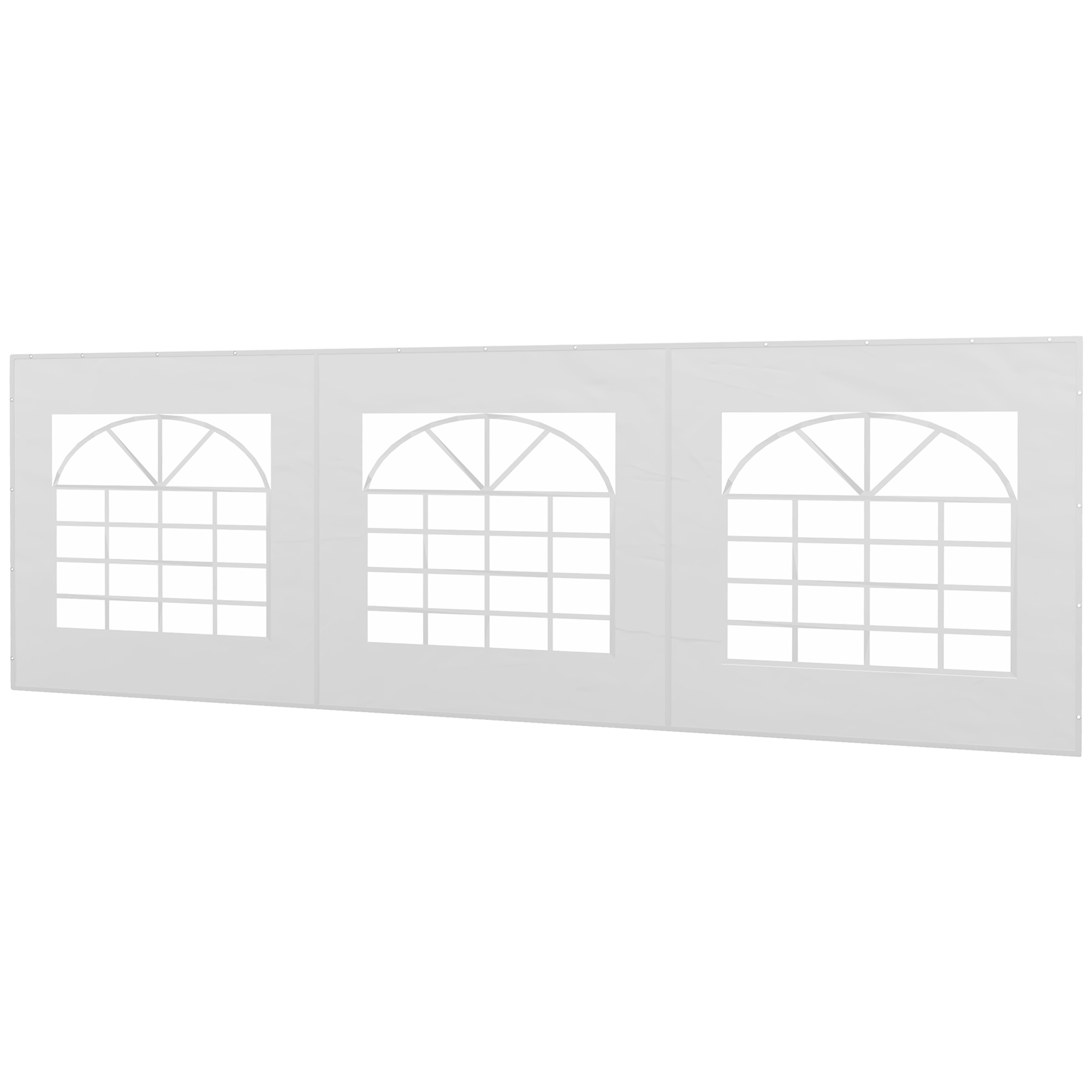 Outsunny Ersatzwand für Bierzelt oder Pavillon, wasserdicht, einfache Montage, 6 x 2 m, Weiß