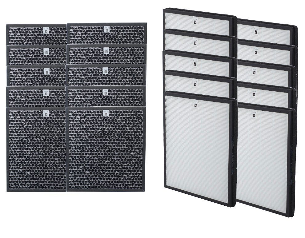 Filter-Set 10 Stück einsetzbar statt Philips AC4124/10 und AC4123/10
