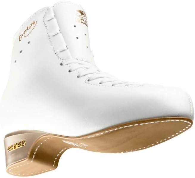 Edea Schlittschuhe Overture mit Rotation-Schlittschuhkufen, zum Eislaufen, Elfenbeinfarbe (Breite: C, Größe: 220)