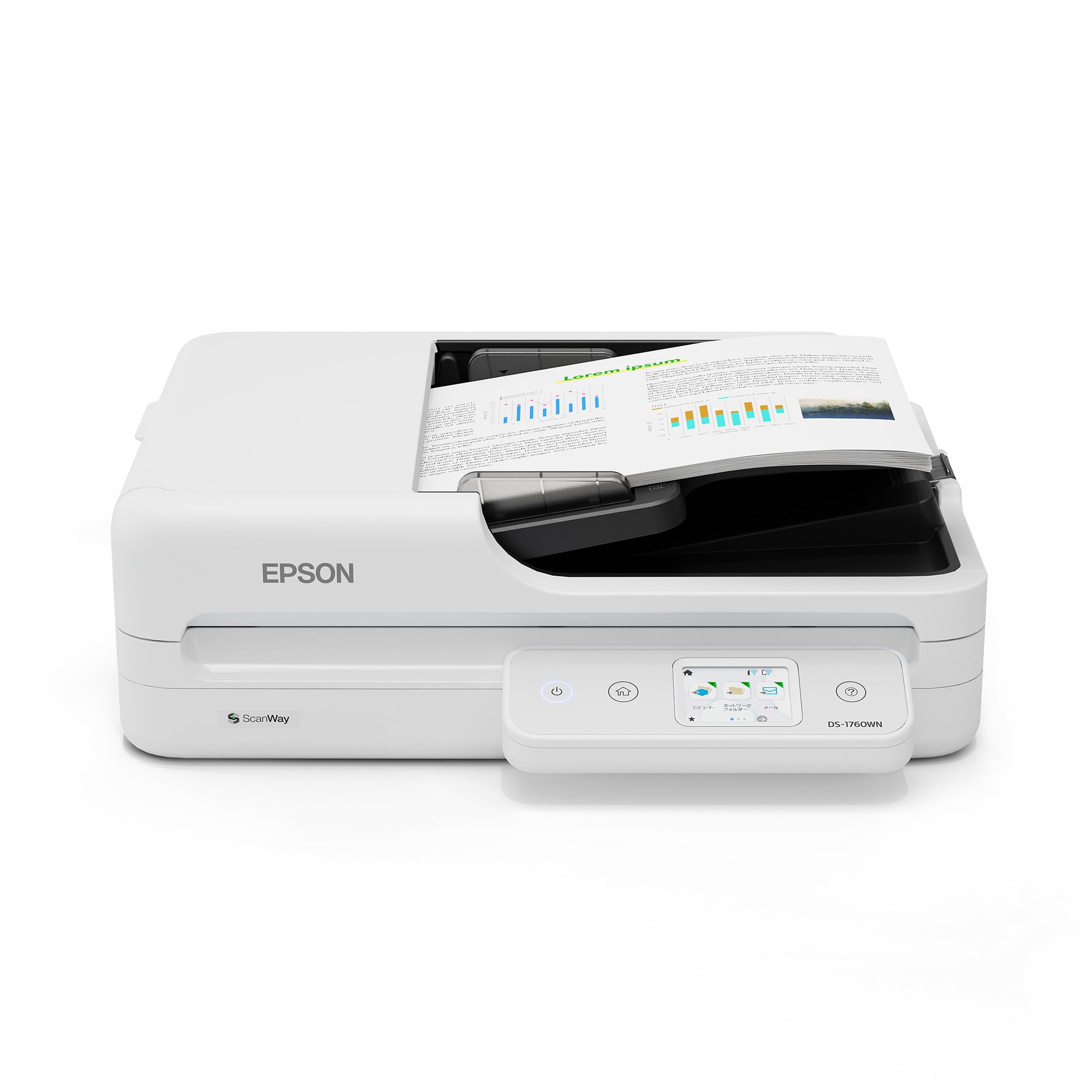 Dokumentenscanner DS-1760WN ADF WLAN USB 600 dpi 1200 dpi Glas 24 Bit 6 kg Windows macOS Netzwerkanschluss