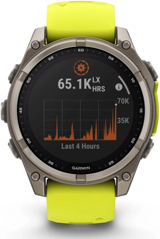 Unisex Fēnix 8 Solar Sapphire GPS Uhr, Graphit-Titanium Titan, 47mm