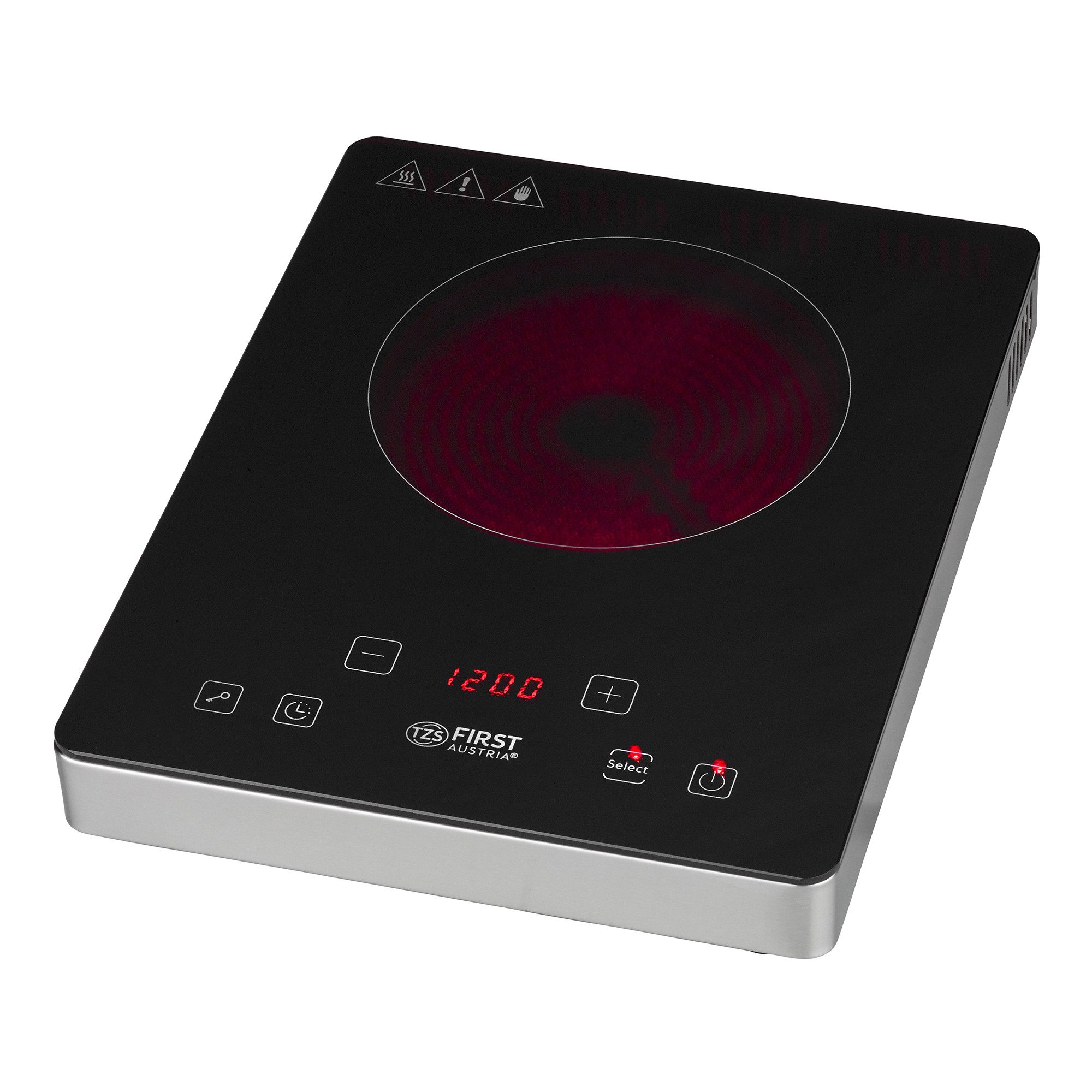 Einzelkochplatte Infrarot Kochplatte elektrisch, 2000W, Glaskeramik, Touch-Bedienfeld