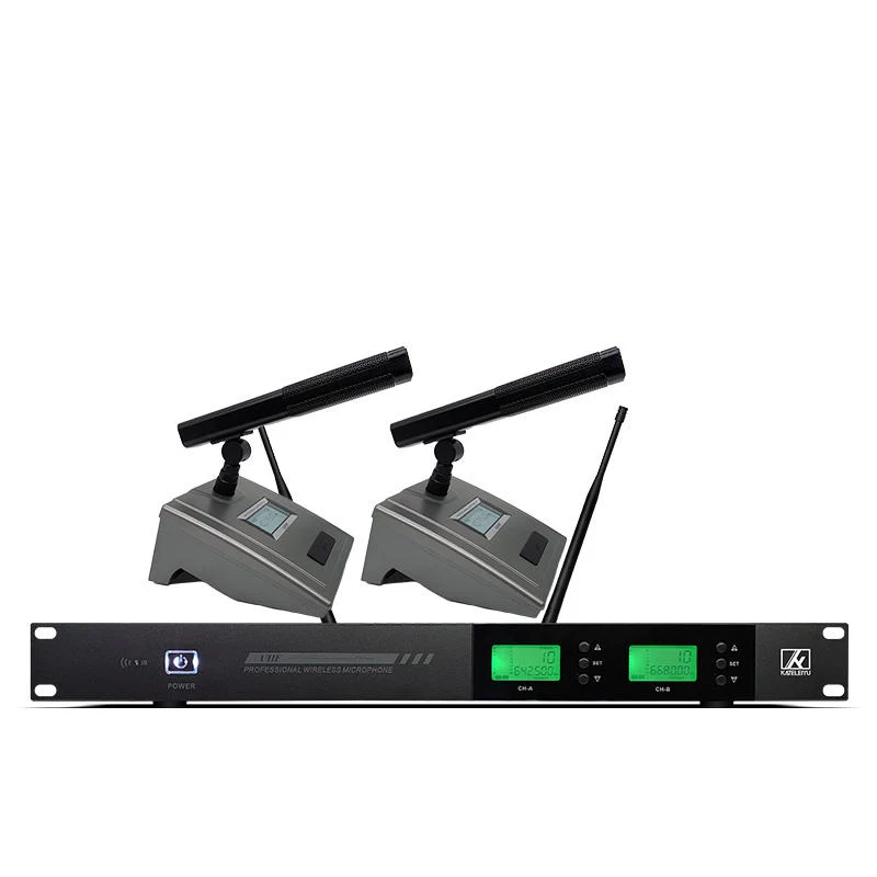 ERZHEN Wireless Conference System 2-Channel UHF Office Meeting Microphone #2000A