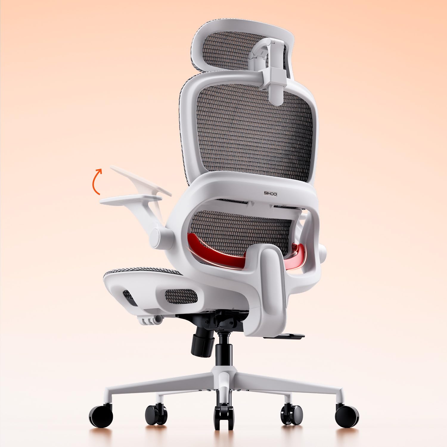 SIHOO B100 ergonomischer Bürostuhl mit adaptiver Lendenwirbelstütze für Büro und Homeoffice Schreibtischstuhl